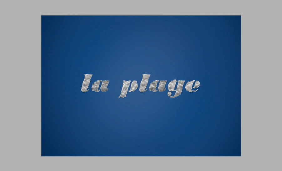 La plage stencil